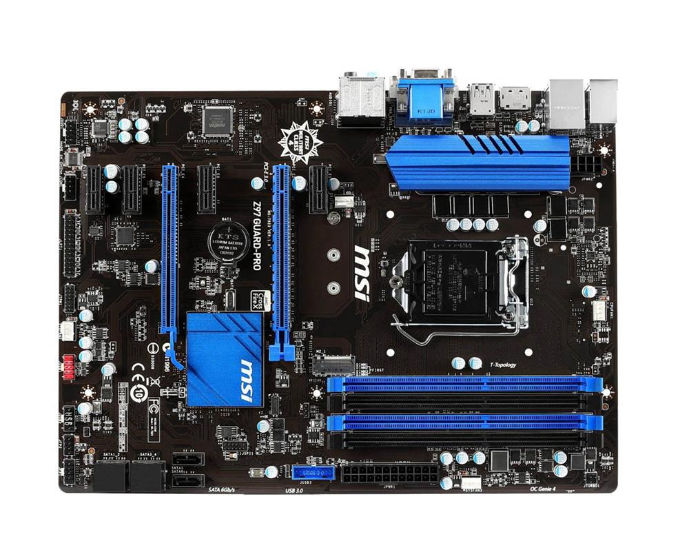 7923-001R MSI Socket-1150 Chipset Z97 Guard-Pro DDR3 SATA 6Gb/s PCIe 3.0 x16 USB 3.0 ATX System Board (Refurbished)