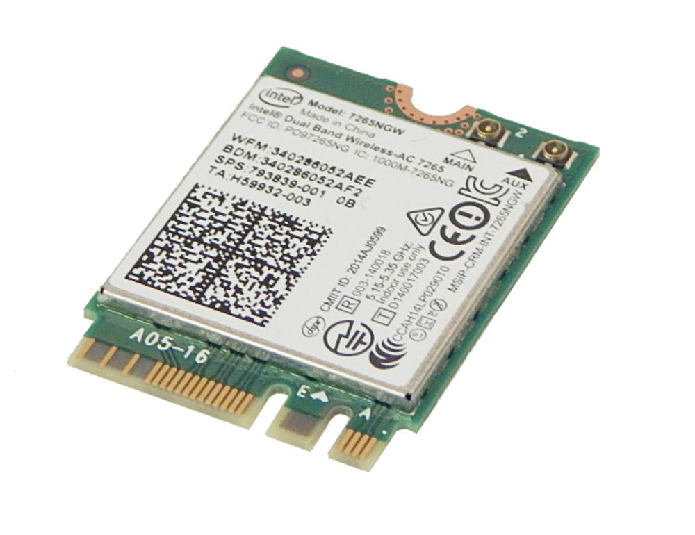 793839-001 HP Intel 7260ngw Dual Band Wireless Bt Card