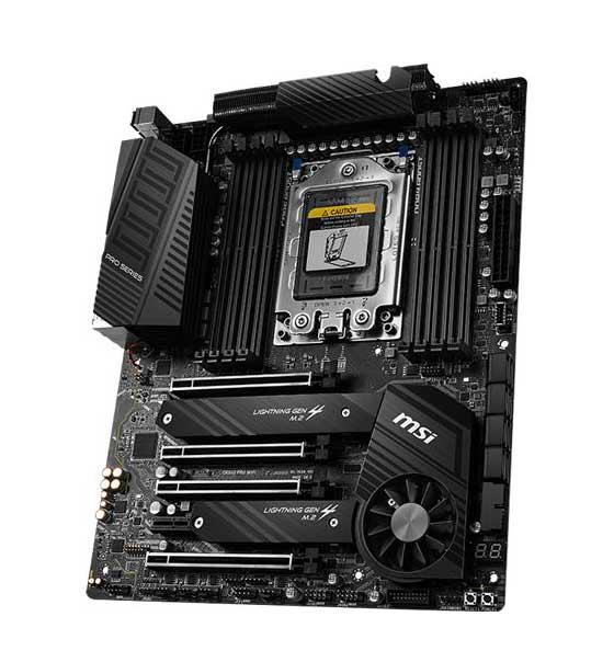 7C60-005R MSI TRX40 PRO WIFI Socket sTRX4 AMD TRX40 Chipset 3rd Generation Ryzen ThreadriiperTM Series Processors Support DDR4 8x DIMM 8x SATA3 6.0Gb/s ATX Motherboard (Refurbished)
