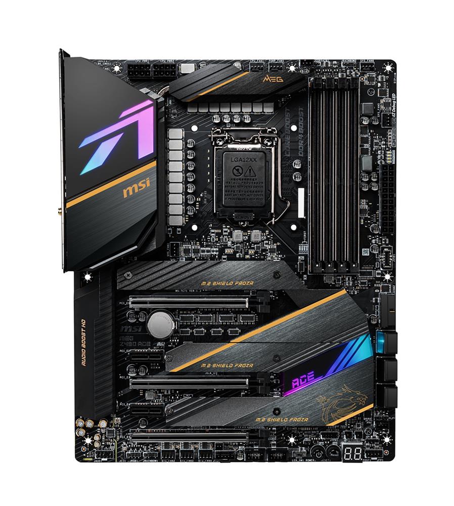 7C71-009R MSI MEG Z490 UNIFY Socket LGA 1200 Intel Z490 Chipset Intel Core i9 Processors Support DDR4 4x DIMM 6x SATA3 ATX Motherboard (Refurbished)