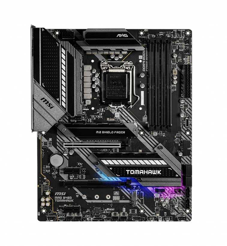 7C81-003R MSI MAG B460 TOMAHAWK Socket LGA 1200 AMD B460 Chipset Core i9 Processors Support DDR4 4x DIMM 6x SATA3 6.0Gb/s ATX Motherboard (Refurbished)