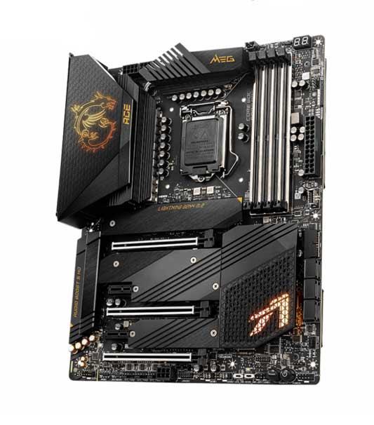7D04-001R MSI MEG Z590 ACE Socket LGA 1200 Intel Z590 Chipset Core / Pentium Gold / Celeron Processors Support DDR4 4x DIMM 6x SATA3 6.0Gb/s ATX Motherboard (Refurbished)