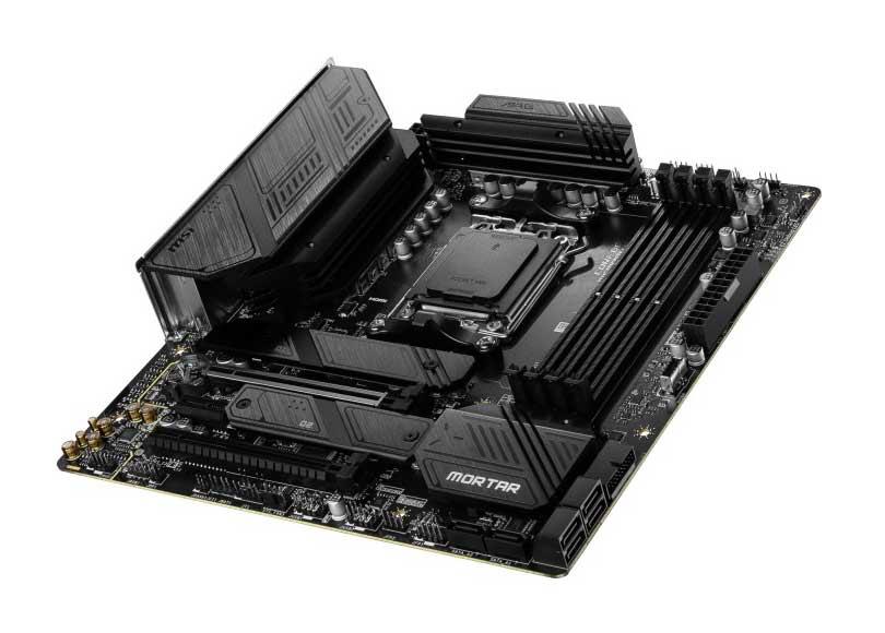 7D76-001R MSI MAG B650M MORTAR WIFI Socket AM5 AMD B650 Chipset AMD Ryzen 7000 Series Processors Support DDR5 4x DIMM 6x SATA 6.0Gb/s Micro-ATX Motherboard (Refurbished)