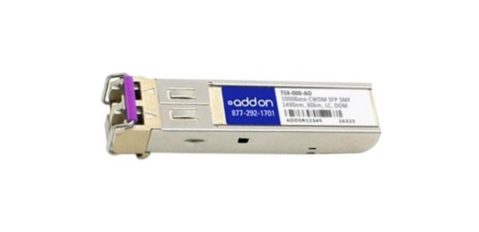 7SX000AO ADDONICS 1Gbps 1000Base-CWDM Single-mode Fiber 80km 1490nm DOM LC Connector SFP Transceiver Module Accedian Compatible