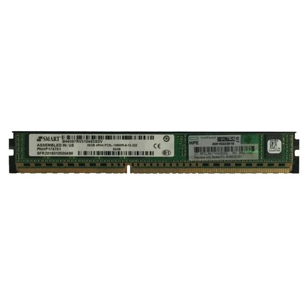 809808-001 HP 32GB PC3-10600 DDR3-1333MHz ECC Registered CL9 240-Pin DIMM 1.35V Low Voltage Very Low Profile (VLP) Quad Rank Memory Module