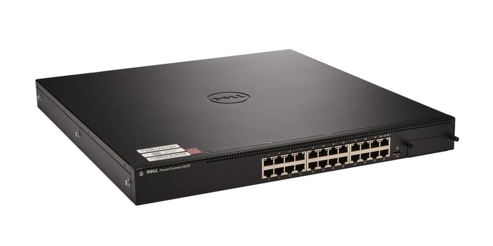 8132F Dell Powerconnect 24x 10Gbps SFP+ Base Ports Switch with Upgradeable to 32-Ports with optional QSFP+/ 0GbE module (Refurbished)