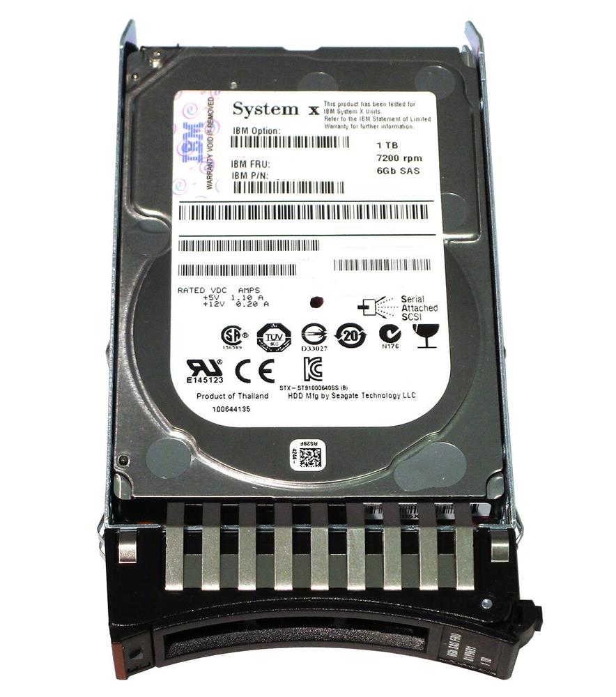81Y9690 IBM 1TB 7200RPM SAS 6Gbps Nearline Hot Swap 2.5-inch Internal Hard Drive