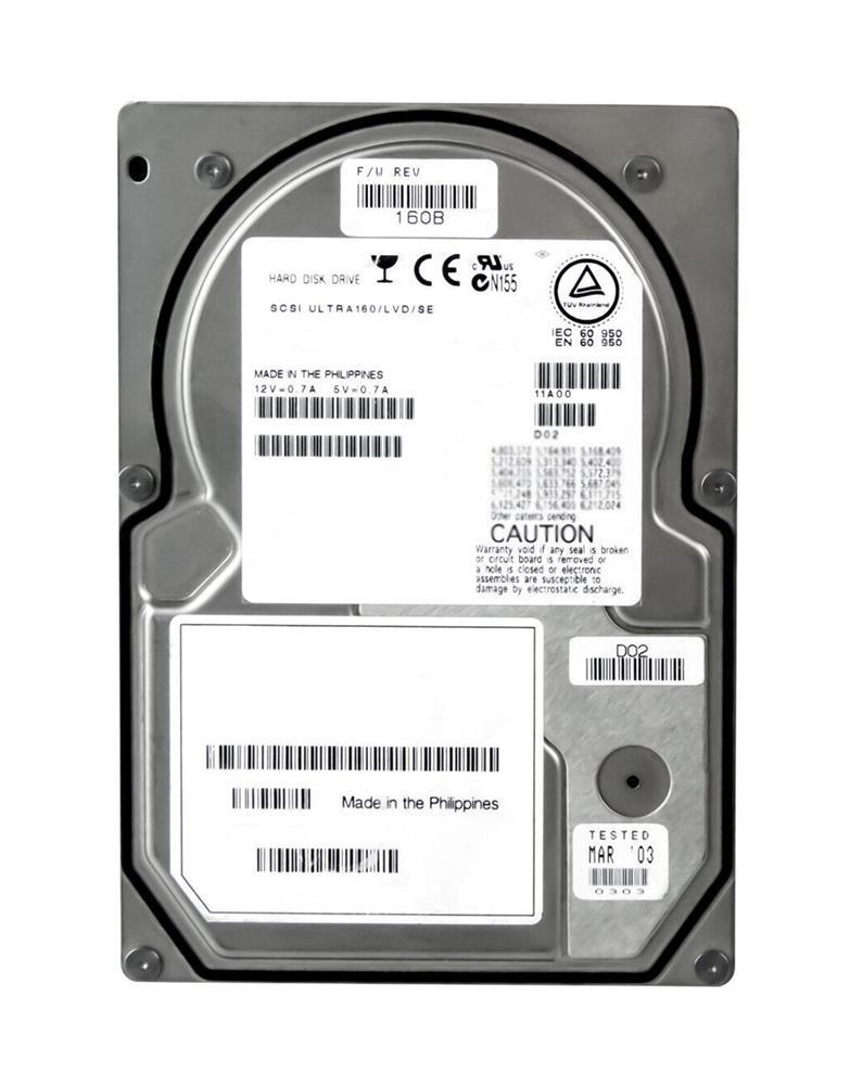 830YM Dell 73GB 10000RPM Ultra-160 SCSI 68-Pin 4MB Cache 3.5-inch Internal Hard Drive
