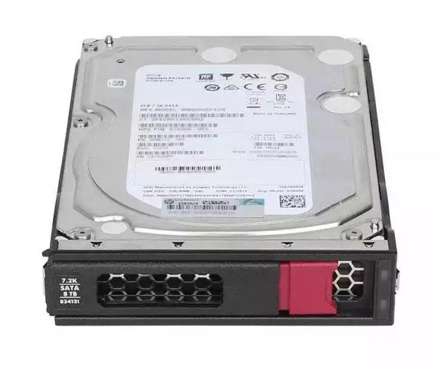 834131-001 HPE 8TB 7200RPM SATA 6Gbps Midline (512e) 3.5-inch Internal Hard Drive with Smart Carrier