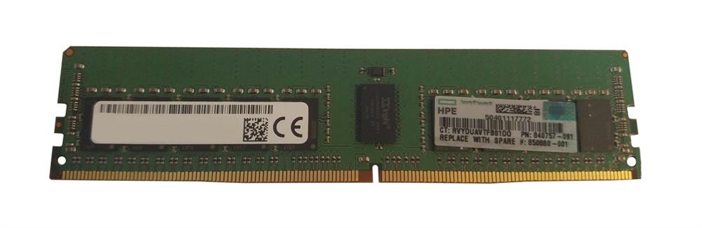 840757-091 HPE 16GB PC4-21300 DDR4-2666MHz Registered ECC CL19 288-Pin DIMM 1.2V Single Rank Memory Module