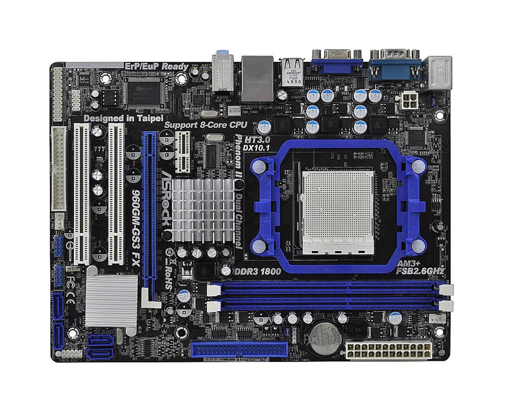 85GM-GS3-FX ASRock 985gm-gs3 Fx Motherboard Athlon/phenom/sempron Socket Amd Am3+ M (Refurbished)