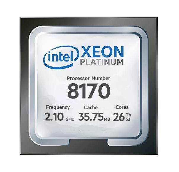 870254-B21 HPE 2.10GHz 10.40GT/s UPI 35.75MB L3 Cache Intel Xeon Platinum 8170 26-Core Processor Upgrade for XL230k Gen10 Server