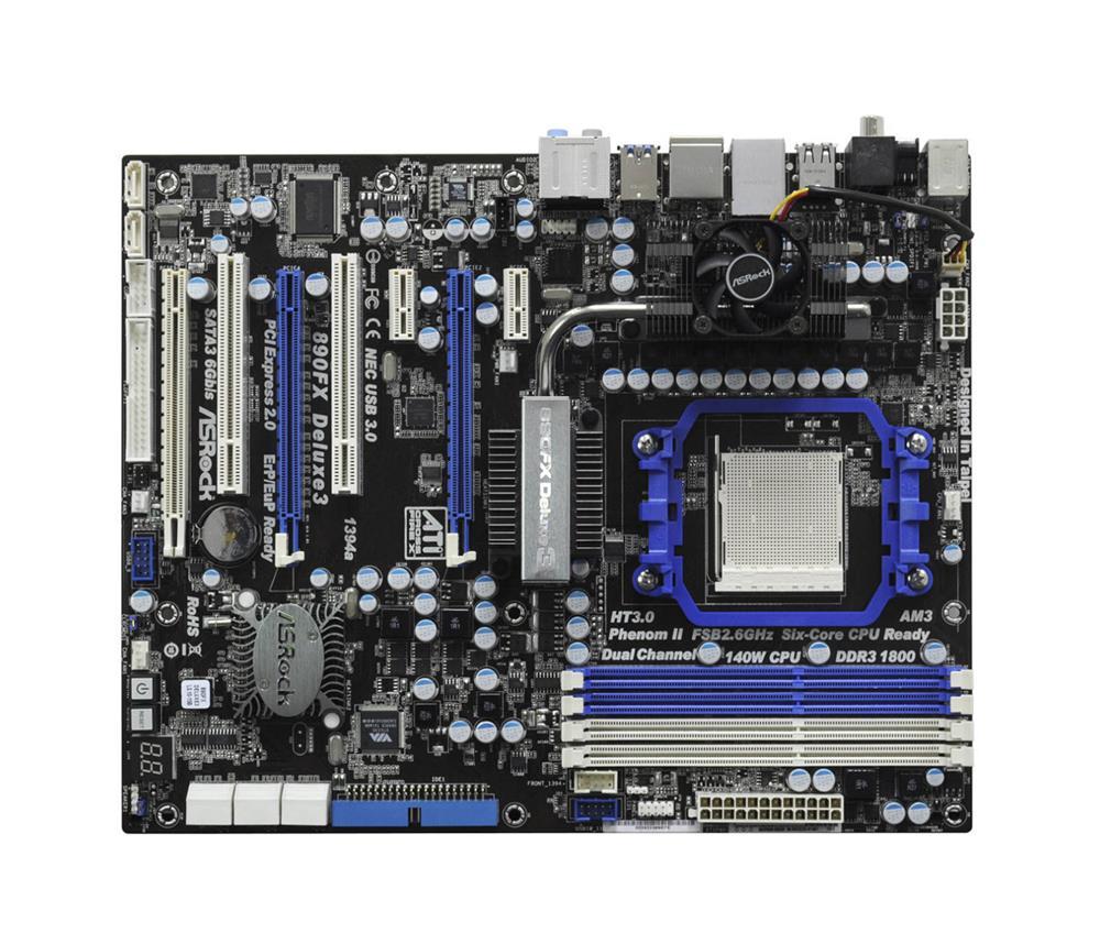 890FX-DELUXE3-BO-R ASRock 890fx Deluxe3 Amd 890fx Socket Am3 Atx Motherboard W/cros (Refurbished)