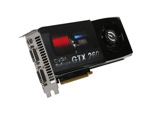 896-P3-1257-AR EVGA Nvidia GeForce GTX 260 Superclocked Edition 896MB GDDR3 448-Bit HDMI / Dual DVI / S-Video Out PCI-Express 2.0 x16 HDCP Ready/ SLI Supported Video Graphics Card