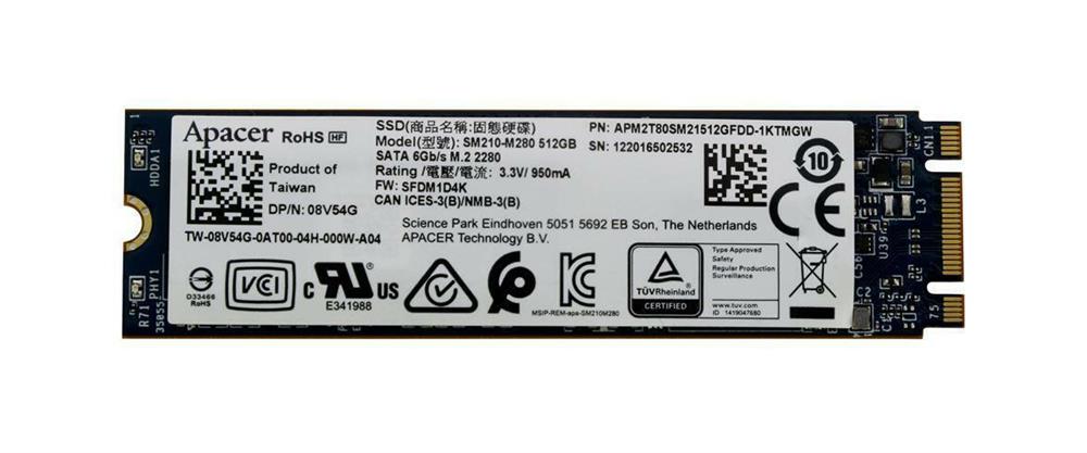 8V54G Dell 512GB MLC SATA 6Gbps M.2 2280 Internal Solid State Drive (SSD)