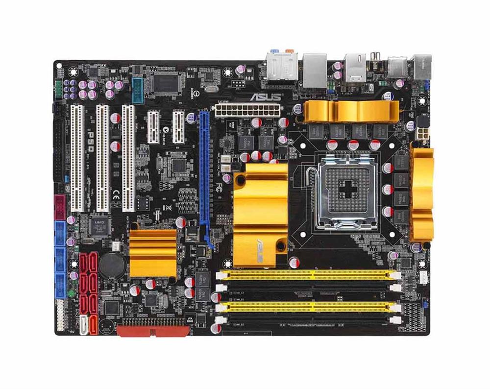 90-MIB4P0-G0AAY00Z ASUS P5Q Socket LGA 775 Intel P45 + ICH10R Chipset Core 2 Quad/ Core 2 Extreme/ Core 2 Duo/ Pentium Dual-Core/ Celeron Dual-Core/ Celeron Processors Support DDR2 4x DIMM 6x SATA 3.0Gb/s ATX Motherboard (Refurbished)