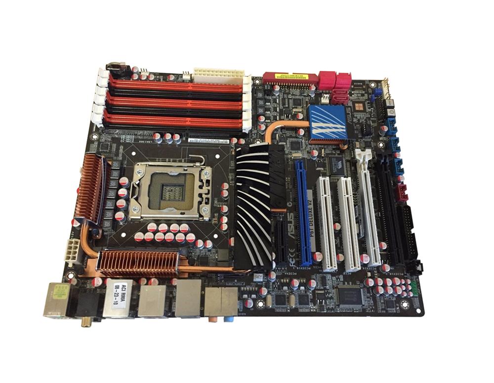 90-MIB7U0-G0EAY00Z ASUS P6T Deluxe V2 Socket LGA 1366 Intel X58 + ICH10R Chipset Core i7 Processor Extreme Edition/ Core i7 Processors Support DDR3 6x DIMM 6x SATA 3.0Gb/s ATX Motherboard (Refurbished)