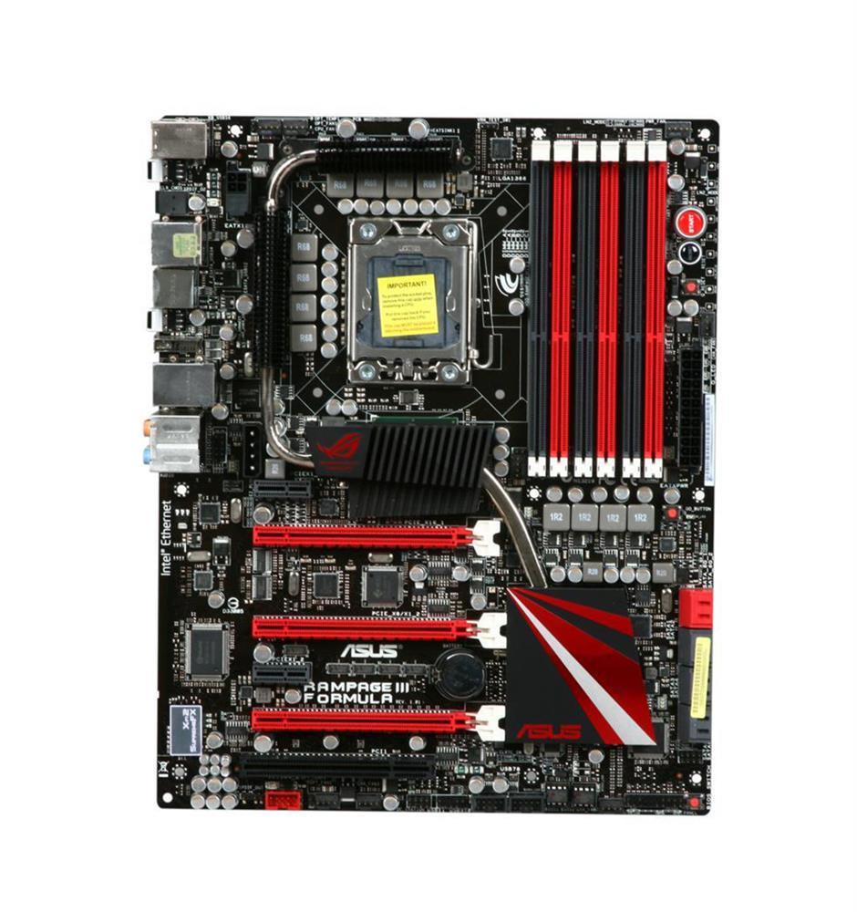90-MIBDL0-G0XCN00Z ASUS Rampage III Formula Socket LGA 1366 Intel X58 + ICH10R Chipset Intel Core i7 Processors Support DDR3 6x DIMM 6x SATA 3.0Gb/s ATX Motherboard (Refurbished)