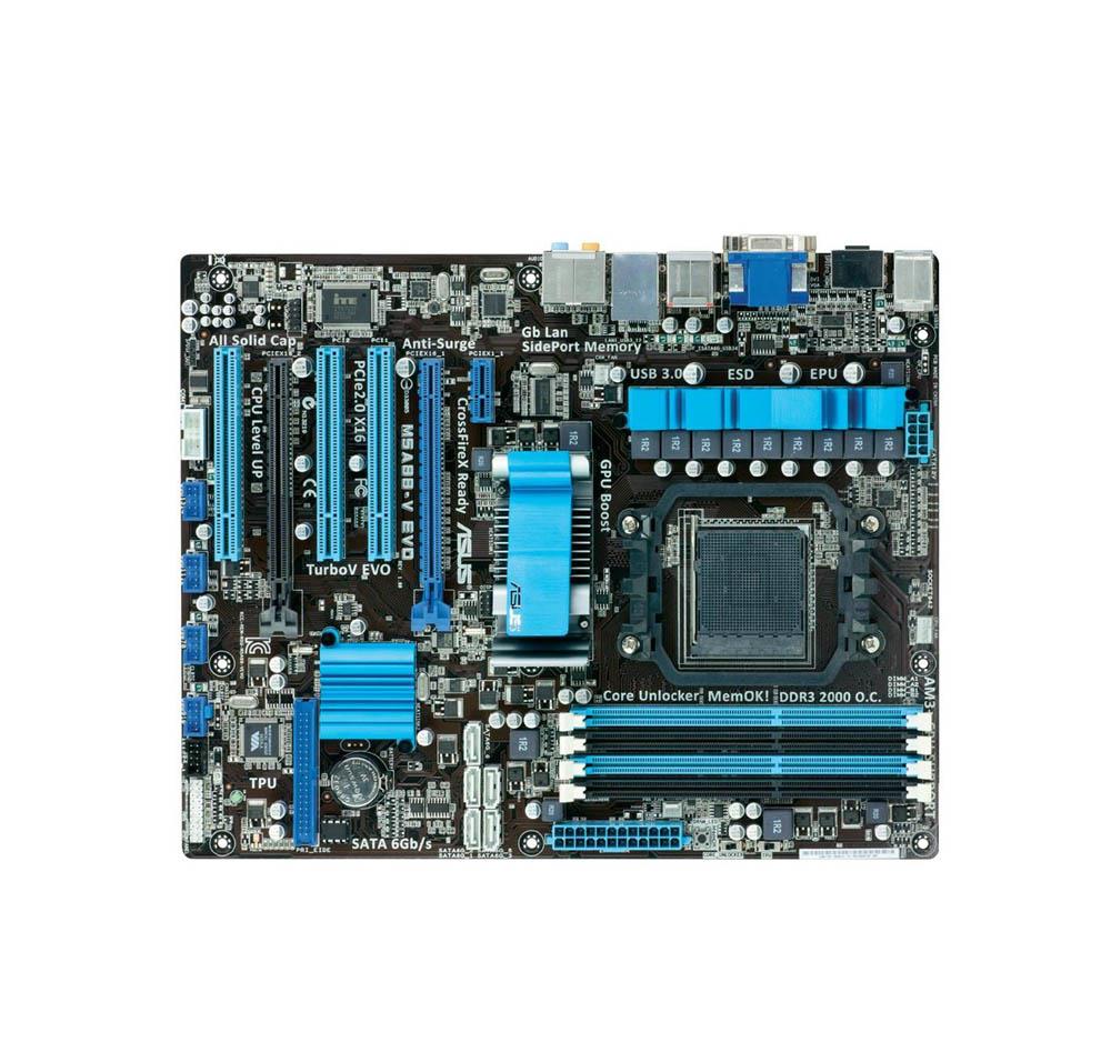 90-MIBFZ0-G0AAY0GZ ASUS M5A88-V EVO AMD 880G Chipset FX/ Phenom II/ Athlon II/ Sempron 100 Series Processors Support Socket AM3+ ATX Motherboard (Refurbished)