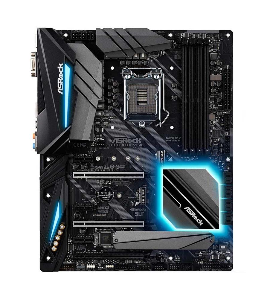 90-MXB880-A0UAYZ ASRock Z390 Extreme4 Socket LGA 1151 Intel Z390 Chipset 9th/8th Generation Core Processors Support DDR4 4x DIMM 6x SATA3 6.0Gb/s ATX Motherboard (Refurbished)