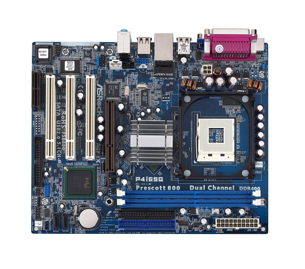 90-MXG2R0-A0UAYZ ASRock P4i65G Socket 478 Intel 865G/ICH5 Chipset micro-ATX Motherboard (Refurbished)