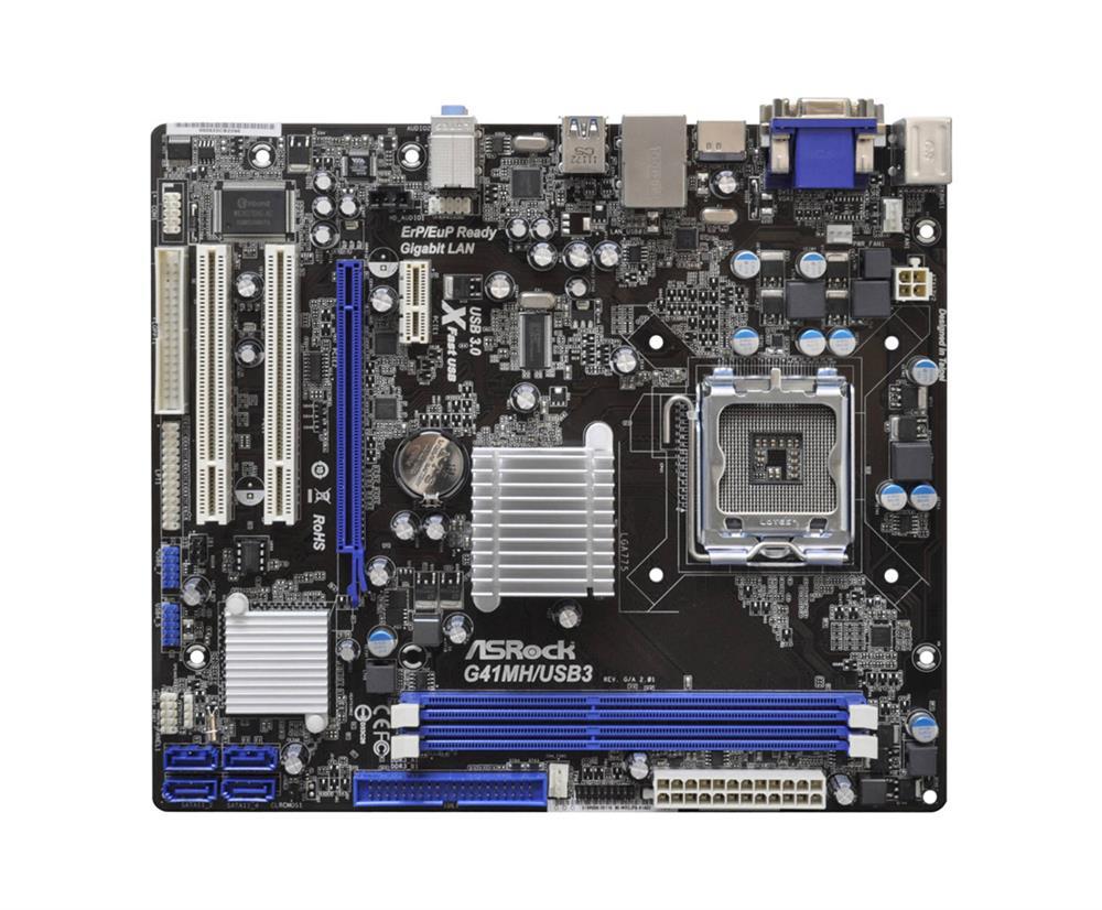 90-MXGFM0-A0UAYZ ASRock Skt-775 G41mh/usb3 S/v/l M-atx 1333fsb (Refurbished)