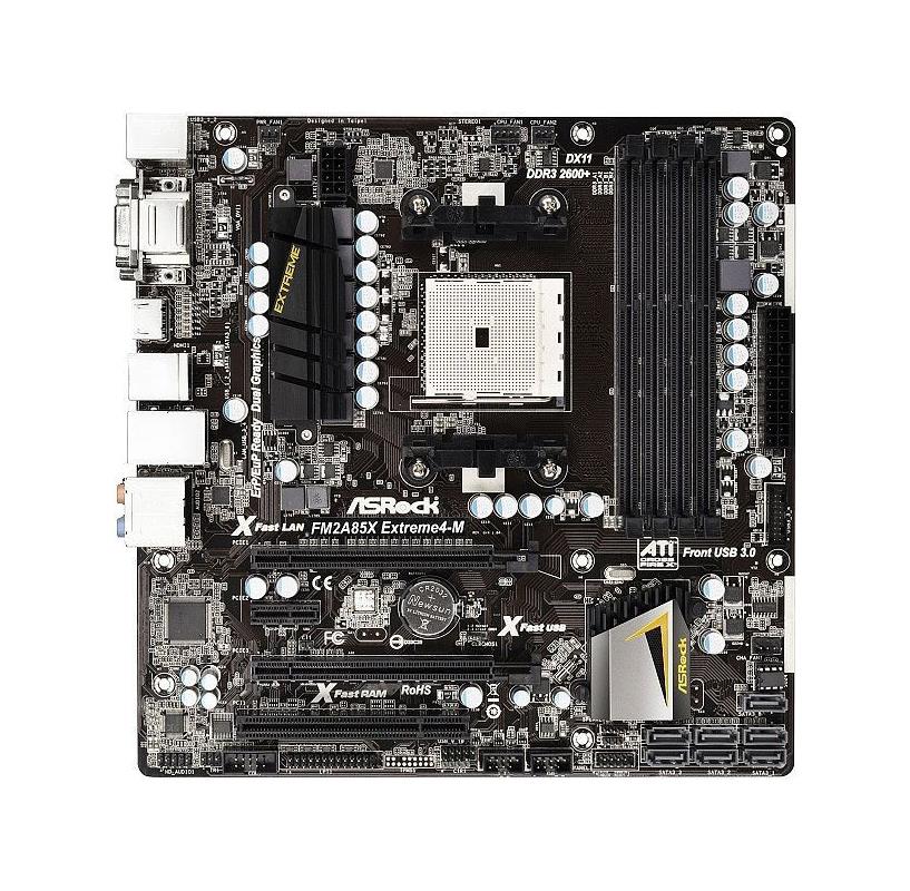 90-MXGP10-A0UAYZ ASRock Socket FM2 AMD A85X Chipset FM2 100W Processors Support DDR3 4x DIMM 7x SATA3 6.0Gb/s ATX Motherboard (Refurbished)