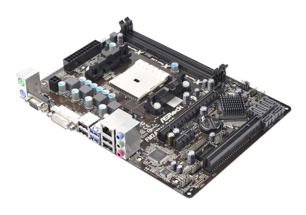 90-MXGPT0-A0UAYZ ASRock Socket FM2 AMD A75 Chipset FM2 100W Processors Support DDR3 2x DIMM 6x SATA3 6.0Gb/s Micro-ATX Motherboard (Refurbished)
