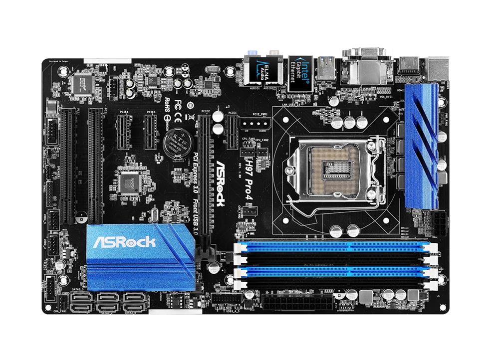 90-MXGUH0-A0UAYZ ASRock H97 Pro4 Motherboard 5th/4th Generation Core i7/i5/i3/pentium/ce (Refurbished)