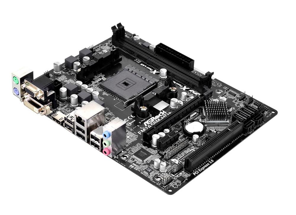 90-MXGUJ0-A0UAYZ ASRock FM2A58M-HD+ AMD A58 FCH (Bolton-D2) Chipset Socket FM2+ micro-ATX Motherboard (Refurbished)