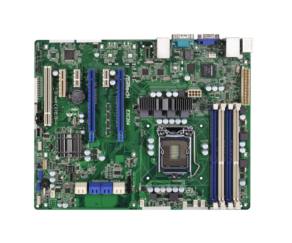 90-SXG0C0-A0UAYZ ASRock Socket-LGA1155 Chipset C204 4 x DDR3 4 x SATA 3Gbps 2 x PCIe 2.0 x16 ATX System Board (Refurbished)