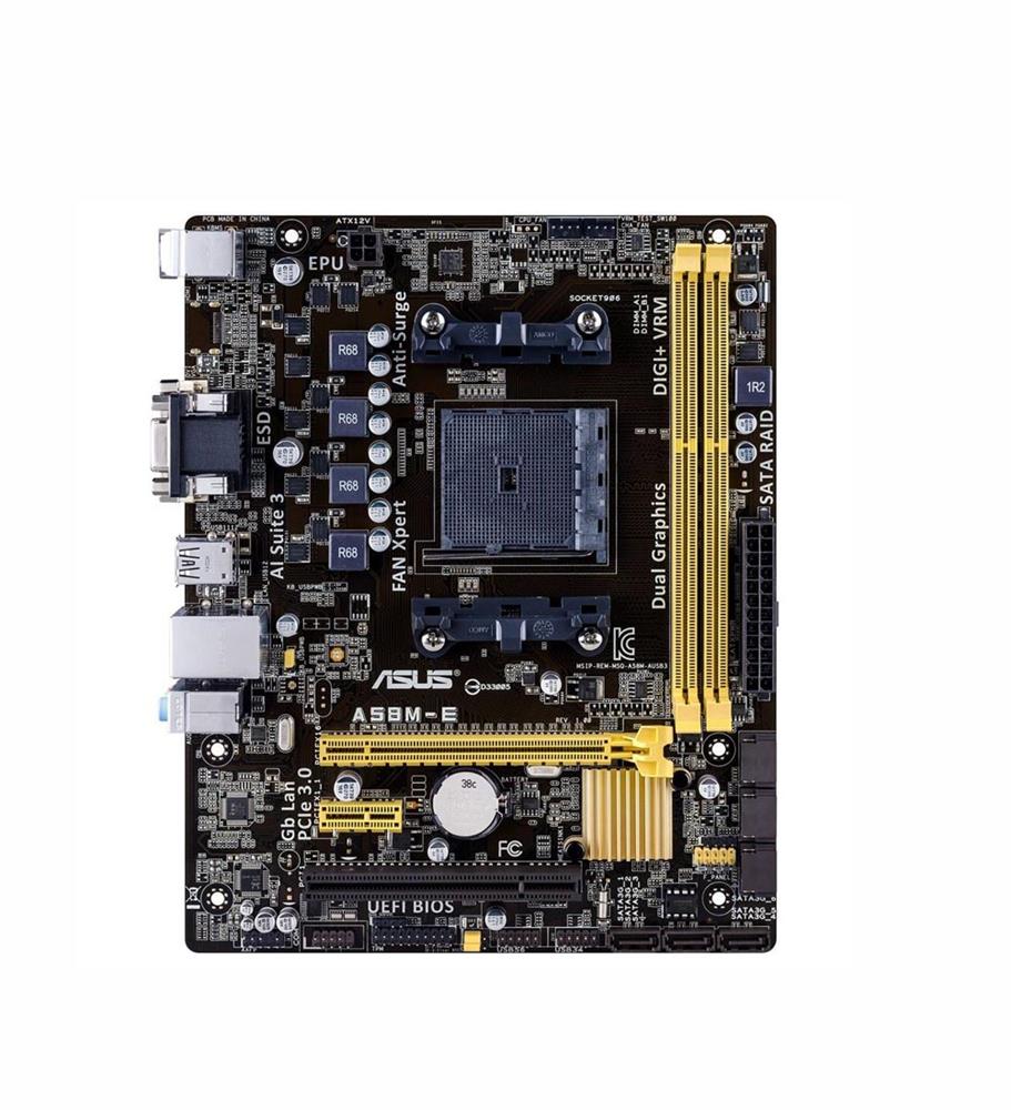 90MB0IZ0-M0EAY0 ASUS A58M-E Athlon/A-Series Processor Support AMD A58 FCH (Bolton D2) Chipset Socket FM2+ micro-ATX Motherboard (Refurbished)