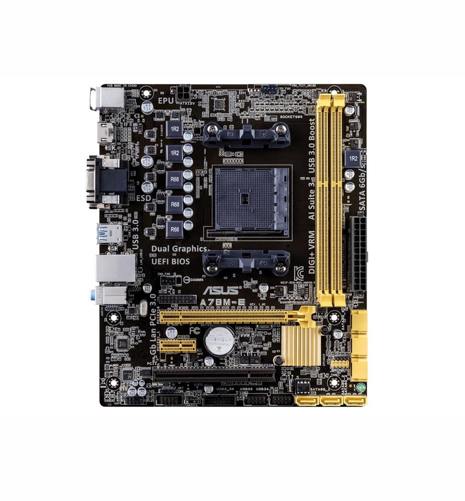 90MB0J70-M0EAY0 ASUS A78M-E Athlon/A-Series Processor Support AMD A78 (Bolton D3) Chipset Socket FM2+ micro-ATX Motherboard (Refurbished)