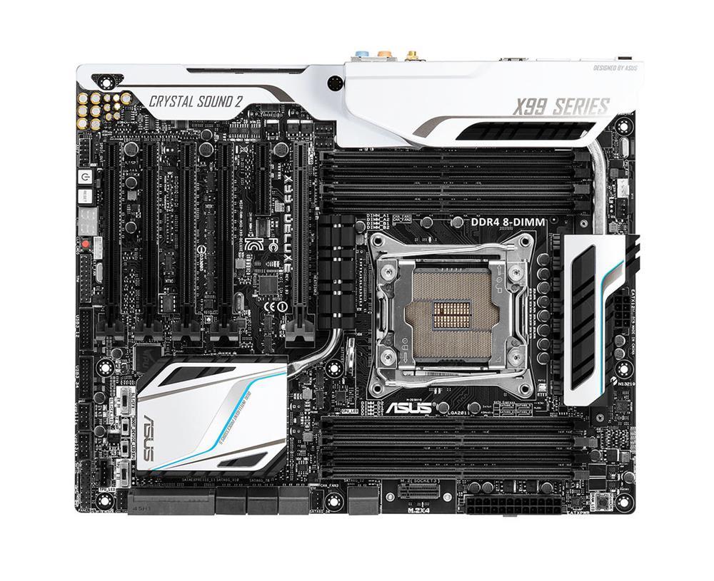 90MB0JF1-M0AAY0 ASUS X99-DELUXE Socket LGA 2011-v3 Intel X99 Chipset Core i7 Processors Support DDR4 8x DIMM 8x SATA 6.0Gb/s ATX Motherboard (Refurbished)