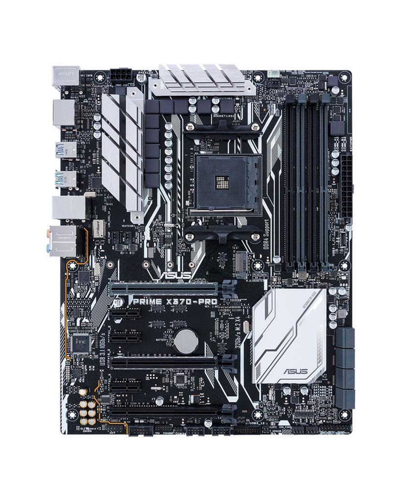 90MB0TD0-M0AAY0 ASUS PRIME X370-PRO Socket AM4 AMD X370 Chipset AMD Ryzen/ 7th Generation A-Series/ Athlon Processors Support DDR4 4x DIMM 8x SATA 6.0Gb/s ATX Motherboard (Refurbished)