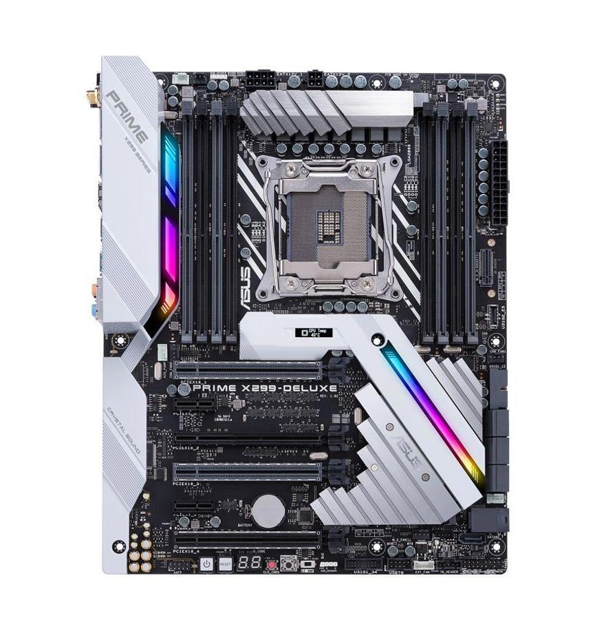 90MB0TY0-M0AAY0 ASUS PRIME X299-DELUXE Socket LGA 2066 Intel X299 Chipset Core X-Series Processors Support DDR4 8x DIMM 7x SATA 6.0Gb/s ATX Motherboard (Refurbished)