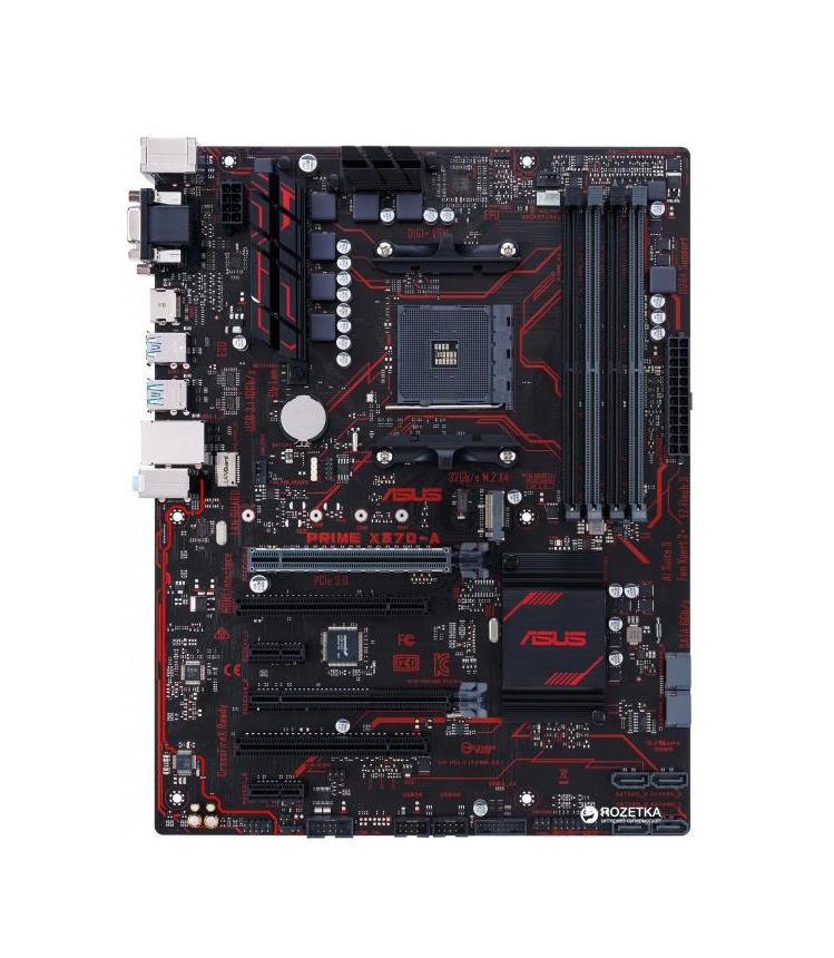 90MB0UN0-M0AAY0 ASUS Socket AM4 AMD X370 Chipset AMD Ryzen/ 7th Generation A-Series/ Athlon Processors Support DDR4 4x DIMM 6x SATA 6.0Gb/s ATX Motherboard (Refurbished)
