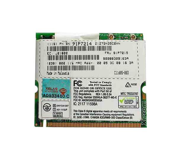 91P7215 IBM Lenovo High Rate Wireless LAN Mini-PCI Adapter