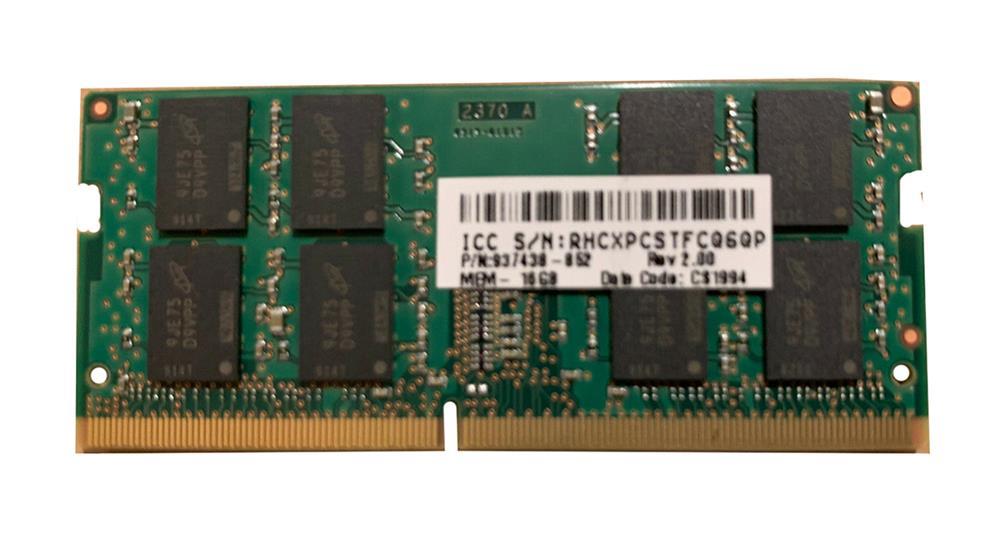 937438-852 HP 16GB PC4-21300 DDR4-2666MHz non-ECC Unbuffered CL19 260-Pin SoDimm 1.2V Dual Rank Memory Module