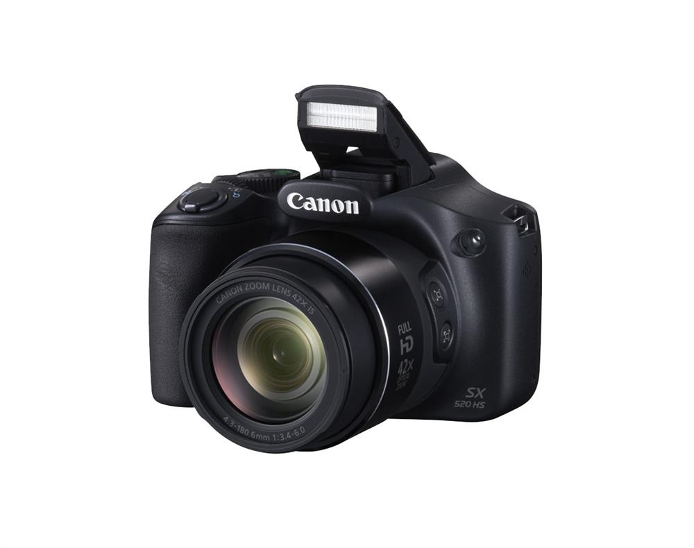 9544B002AA Canon SX520 HS 16MP 1/2.3-inch CMOS Sensor 42x Optical Zoom SD/SDHC/SDXC 3-inch LCD Digital Camera (Refurbished)