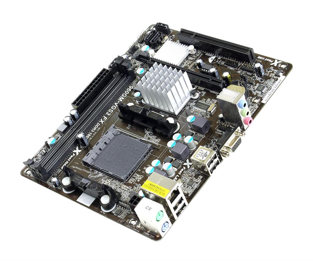 960GM-VGS3-FX ASRock 960GM-VGS3 FX AMD 760G/SB710 Chipset Socket AM3+ micro-ATX Motherboard (Refurbished)