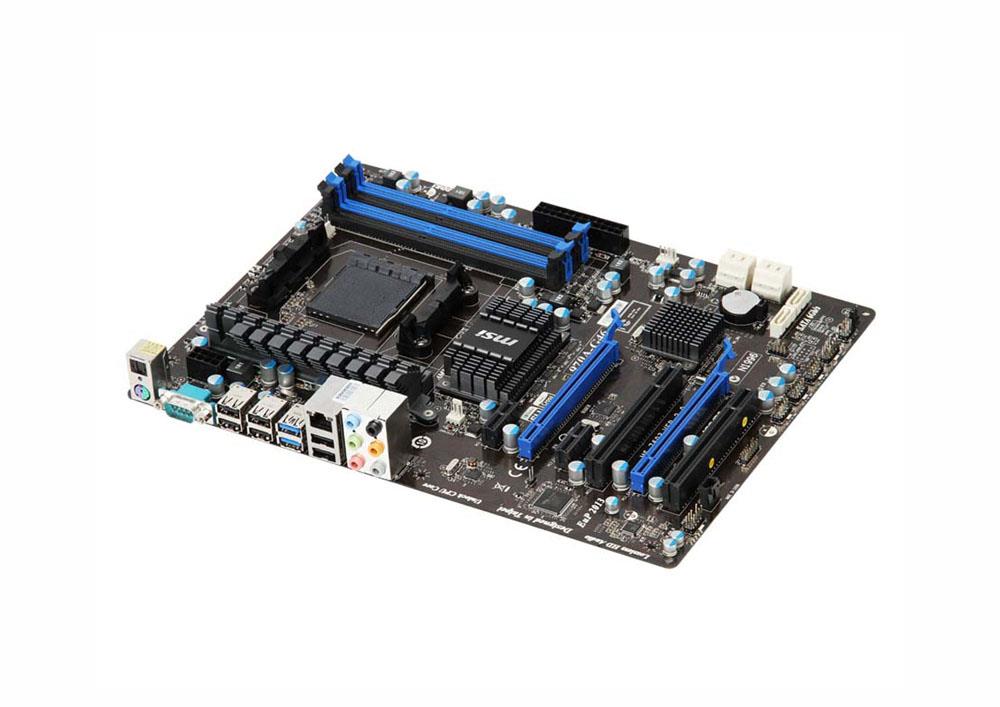 970A-G46-A1 MSI Socket AM3+ AMD 970/ SB950 Chipset AMD Phenom II/ Phenom II X3/ Phenom II X2/ Phenom II X4/ Phenom II X6 Processors Support DDR3 4x DIMM 6x SATA 6.0Gb/s ATX Motherboard (Refurbished)