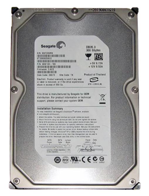 9BK133-180 Seagate DB35 Series 300GB 7200RPM SATA 3Gbps 8MB Cache 3.5-inch Internal Hard Drive