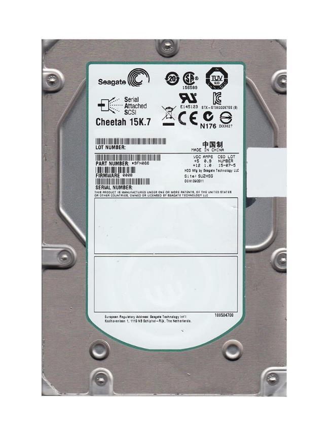 9FN066-502 Seagate Cheetah 15K.7 600GB 15000RPM SAS 6Gbps 16MB Cache 3.5-inch Internal Hard Drive