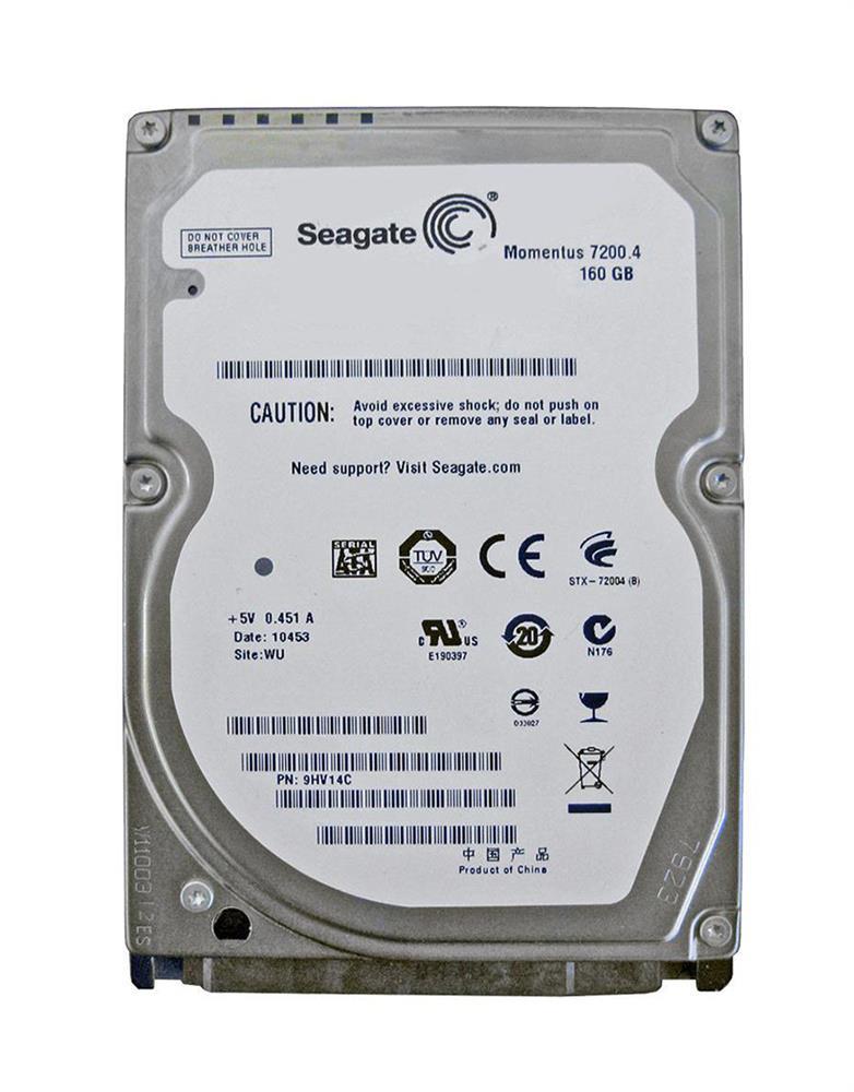 9HV14C-620 Seagate Momentus 7200.4 160GB 7200RPM SATA 3Gbps 16MB Cache 2.5-inch Internal Hard Drive