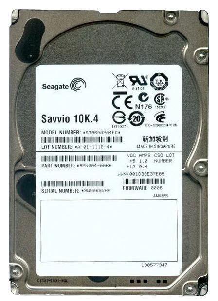 9PN004 Seagate Savvio 10K.4 600GB 10000RPM Fibre Channel 4Gbps 16MB Cache 2.5-inch Internal Hard Drive