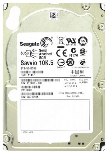 9TF066-002 Seagate Savvio 10K.5 450GB 10000RPM SAS 6Gbps 64MB Cache 2.5-inch Internal Hard Drive