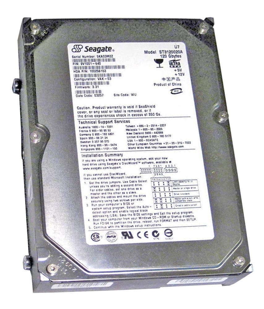 9V1001-640 Seagate U7 Series 120GB 5400RPM ATA-100 1MB Cache 3.5-inch Internal Hard Drive