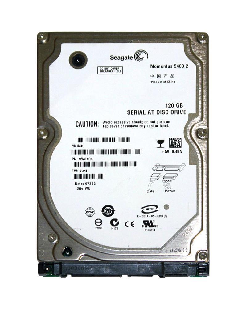 9W3184-030 Seagate Momentus 5400.2 120GB 5400RPM SATA 1.5Gbps 8MB Cache 2.5-inch Internal Hard Drive
