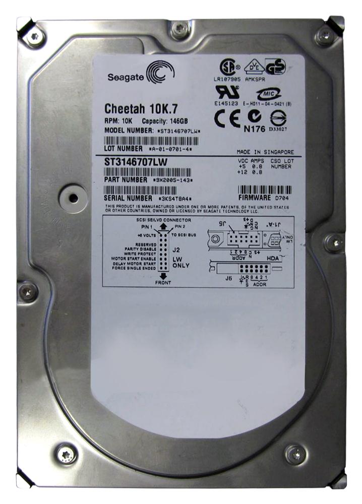 9X2005-143 Seagate Cheetah 10K.7 146GB 10000RPM Ultra-320 SCSI 68-Pin 8MB Cache 3.5-inch Internal Hard Drive